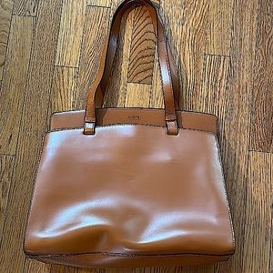 LODIS, Under Lock & Key, RFID, all leather tote in Toffee, excellent condition